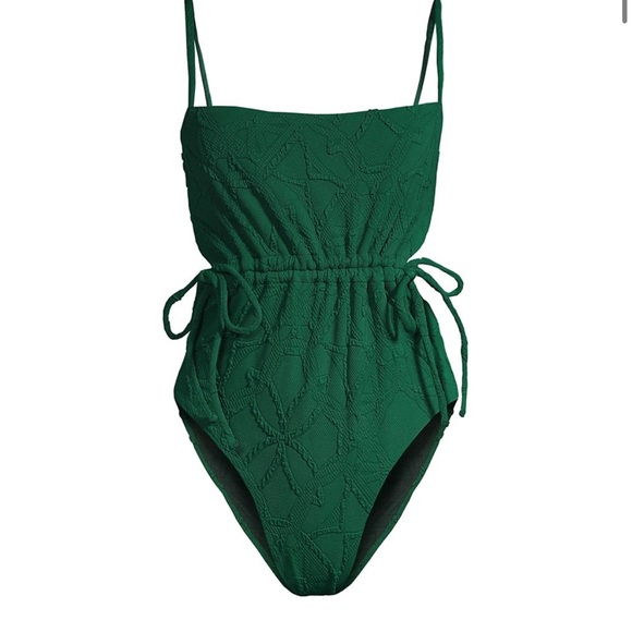 Agua by Agua Bendita Alegria Cut-Out Jacquard One Piece Swimsuit - Picture 2 of 8